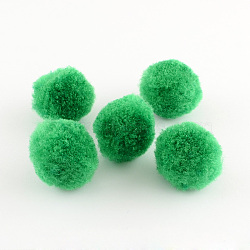 DIY Doll Craft Pom Pom Yarn Pom Pom Balls, Green, 30mm, about 500pcs/bag(AJEW-S006-30mm-13)