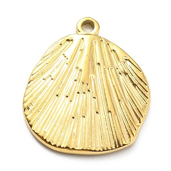 304 Stainless Steel Pendants, Leaf Charm, Real 14K Gold Plated, 18x16x2mm, Hole: 1mm