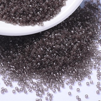 MIYUKI Delica Beads, Cylinder, Japanese Seed Beads, 11/0, (DB1417) Transparent Taupe, 1.3x1.6mm, Hole: 0.8mm, about 2000pcs/10g