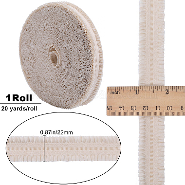 20 Yards gerüschter elastischer Spitzenbesatz aus Nylon(EW-WH0018-02A)-2