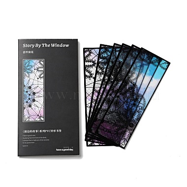 6Pcs 3 Styles Transparent PVC Snowflake Bookmark(DIY-D075-07)-4