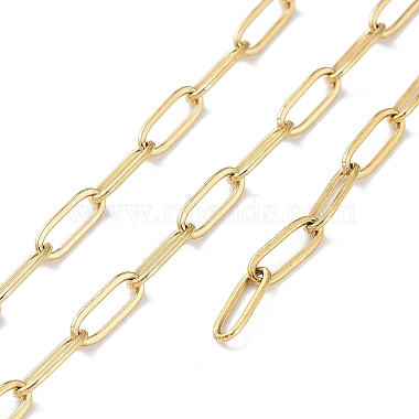 316L Surgical Stainless Steel Flat Paperclip Chains(CHS-G024-01G)-2