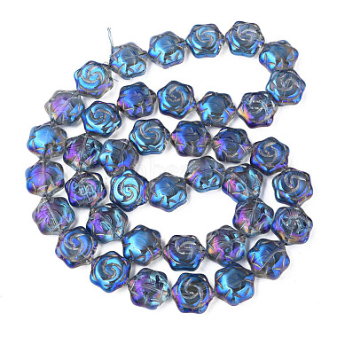 Chapelets de perles en verre transparent électrolytique(EGLA-N008-018)-3