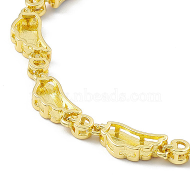 Brass Micro Pave Cubic Zirconia Chain Bracelets(BJEW-P288-07G)-3