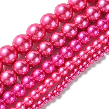 Dyed Glass Pearl Round Beads Strands(HY-X0001-03)-4