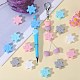 20Pcs 5 Colors Snowflake Food Grade Eco-Friendly Silicone Beads(SIL-SZ0001-21)-4