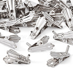 20Pcs Iron Alligator Clamp Clips, Platinum, 29.5x11x23mm, Hole: 2.8mm(FIND-TA0008-56)