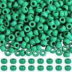 500Pcs Opaque Plastic Beads, Barrel, Green, 9x6mm, Hole: 3.8mm(KY-SZ0001-44D)