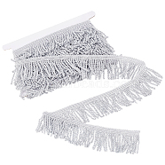 Elite 1 Bundle Twisted Tassel Fringe Trimming, Curtain Decoration, Costume Accessories, Silver, 49x3mm, about 5 yards/bundle(DIY-PH0021-57A)