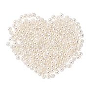 Imitation Pearl Acrylic Beads, Dyed, Round, Creamy White, 12x11.5mm, Hole: 2.7mm, about 480~530pcs/pound(PL612-1)