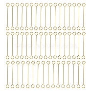 316 Surgical Stainless Steel Eye Pins, Double Sided Eye Pins, Golden, 26 Gauge, 20x2.5x0.4mm, Hole: 1.6mm(STAS-YW0001-41B-G)