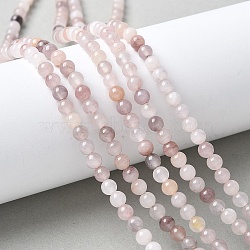 Natural Quartz Beads Strands, Round, 4.5~5mm, Hole: 1mm, about 86pcs/strand, 14.76''(37.5cm)(G-P530-B02-01)