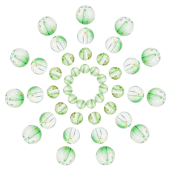 SUNNYCLUE DIY Stretch Bracelets Making Kits, Including Transparent Spray Painted Glass Beads and Strong Stretchy Beading Elastic Thread, Sea Green, Glass Beads: 4Size, 30pcs/Size, 120pcs, Elastic Thread: 1roll