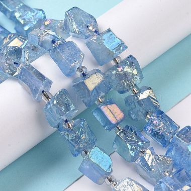 Electroplated Natural Quartz Beads Strands(G-G767-02-05)-4