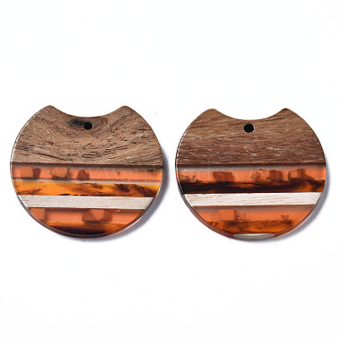 Resin & Walnut Wood Pendants(RESI-N025-014A-D01)-2