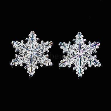 UV Plating Christmas Transparent Acrylic Multi-Strand Links(OACR-Q197-02)-1