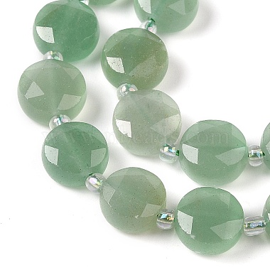 vert brins de perles naturelles aventurine(G-C116-A02-01)-4