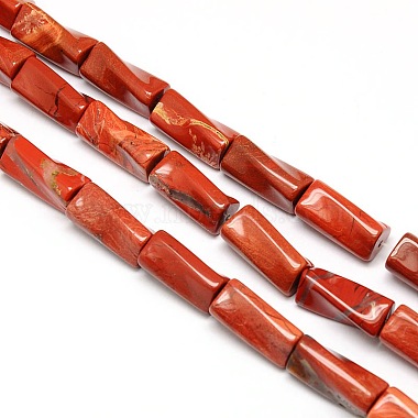 21mm Column Red Jasper Beads