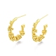 Brass Ring Beaded Stud Earrings(EJEW-G322-16MG)-1