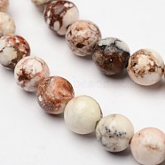 Natural Magnesite Beads Strands, Round, 4mm, Hole: 1mm, about 90pcs/strand, 15.7 inch(39.8cm)(TURQ-P027-22-4mm)