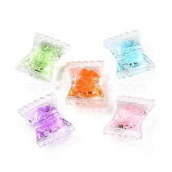 Transparent Acrylic Beads, Bead in Bead, Candy, 21.5x17x9.5mm, Hole: 3.5mm, 326pcs/500g(OACR-H112-06A)