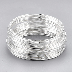 Memory Wire,for Bracelet Making,Steel,Silver Color Plated,5.5cm,wire : 18 Gauge,1.0mm,70 circles/Set(X-MW5.5CM-S)