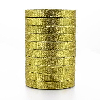Glitter Metallic Ribbon, Sparkle Ribbon, Olive, 1/2 inch(12~13mm), about 25yards/roll, 10rolls/group