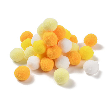 Polyester Ball Decoration, Pom Pom Ball, For DIY Craft, Yellow, 2.6~3cm, about 120pcs/set