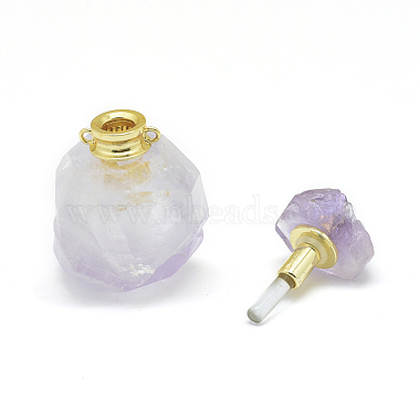Natural Amethyst Openable Perfume Bottle Pendants(G-E556-19A)-3