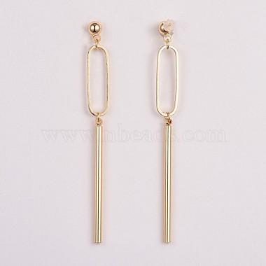 Brass Bar Dangle Stud Earrings(EJEW-JE03339)-2