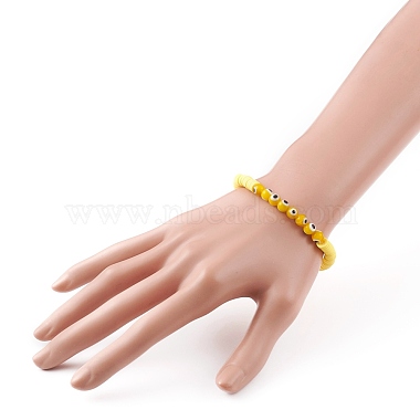 Polymer Clay Heishi Beads Stretch Bracelets Sets(BJEW-JB05905)-8