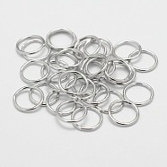 Brass Round Rings, Soldered Jump Rings, Closed Jump Rings, Cadmium Free & Nickel Free & Lead Free, Platinum, 18 Gauge, 7x1mm, Inner Diameter: 5mm, Hole: 5mm(KK-M165-7mm-02P-NR)