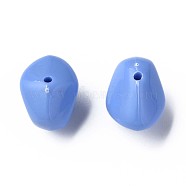 Opaque Acrylic Beads, Nuggets, Cornflower Blue, 12.5x18x13mm, Hole: 1.6mm, about 360pcs/500g(MACR-S373-146-A02)