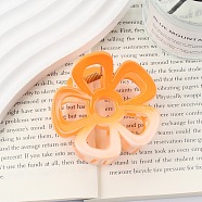 Gradient Hollow Flower Plastic Claw Hair Clips, Hair Accessories for Women Girl, Orange, 65x60mm(PW-WG87417-05)