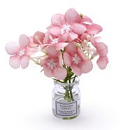 Mini Glass Vase with Artificial Flower Ornaments, for Dollhouse, Home Display Decoration, Hot Pink, 20x80mm(MIMO-PW0001-190B)