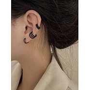 3Pcs Alloy Cuff Earrings, Black(WGB83F9-20)