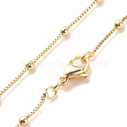 Brass Satellite Chains Necklace for Women, Cadmium Free & Lead Free, Real 18K Gold Plated, 17.32 inch(44cm)(NJEW-P265-05G)