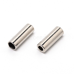 Zinc Alloy Cord Ends, End Caps, Column, Platinum, 20x7mm, Hole: 3.5mm, Inner Diameter: 5.5mm(PALLOY-WH0092-20B-P)