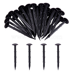 Polypropylene(PP) Garden Stakes Anchors, Garden Ground Nail, Fixing Tools for Plant Support, Black, 154x33mm, Pin: 9mm(KY-GA0001-02B)