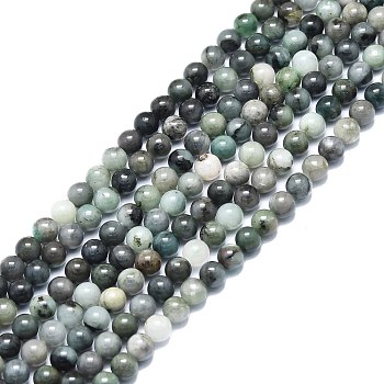 Natural Emerald Quartz Beads Strands, Round, 6mm, Hole: 0.8mm, about 63pcs/strand, 15.35 inch(39cm)