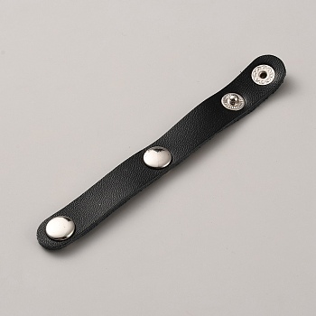Leather Purse Shortener Adjustable Buckles, Bag Strap Shoulder Shortener, Silver Color Plated, Black, 116x13x2~5mm