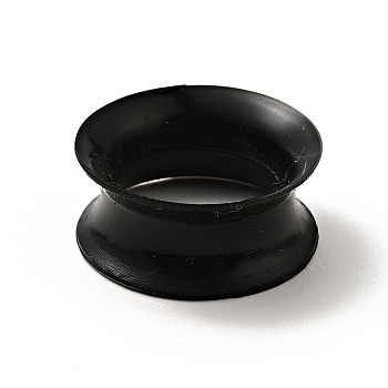Silicone Ear Plugs Gauges, Tunnel Ear Expander for Men Women, Black, 8.5x19mm, Pin: 16mm
