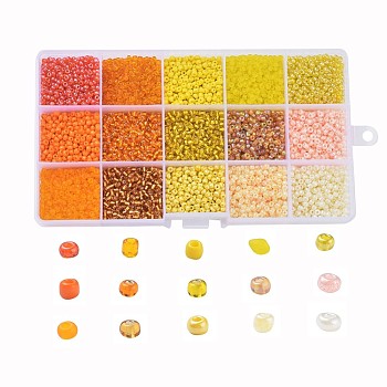 Glass Seed Beads, Silver Lined & Transparent & Trans. Colours Lustered & Trans. Colors Rainbow & Frosted Colors & Opaque Colours Seed & Baking Paint & Ceylon, Round, Mixed Color, 8/0, 3mm, Hole: 1mm, 180g/box
