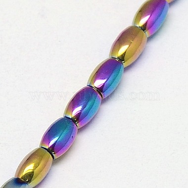 Electroplate Non-magnetic Synthetic Hematite Beads Strands(G-J168-5x3mm-05)-3