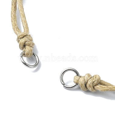 Fabrication de bracelets réglables en cordon de coton ciré(AJEW-JB01194)-3