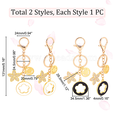 WADORN 2Pcs 2 Colors LOVE FOREVER Valentine's Day Gift Keychain(KEYC-WR0001-21)-2