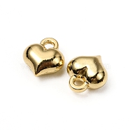 Alloy Charms, Puffed Heart Charms, Golden, 9x8x4mm, Hole: 1.4mm(FIND-WH0110-357B-G)