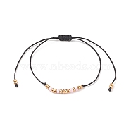 Morse Code Friend Bracelets, Glass Seed Beaded Braided Bead Bracelet, Adjustable Bestie Bracelet Gift for Women, Pink, Inner Diameter: 1/2~3-1/2 inch(1.3~9cm)(BJEW-JB08949-03)