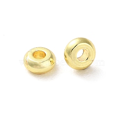 Rack Plating Brass Spacer Beads, Long-Lasting Plated, Lead Free & Cadmium Free, Flat Round, Golden, 3x1.5mm, Hole: 1mm(KKB-I709-02A-G)