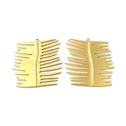Ion Plating(IP) 304 Stainless Steel Pendants, Rectangle Charm, Real 18K Gold Plated, 32x32x1.5mm, Hole: 1.2mm(STAS-I671-30G)